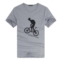 英伦风自行车图案短袖T恤[3色]