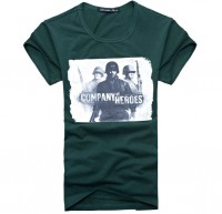 第二次世界大战印花短袖T恤